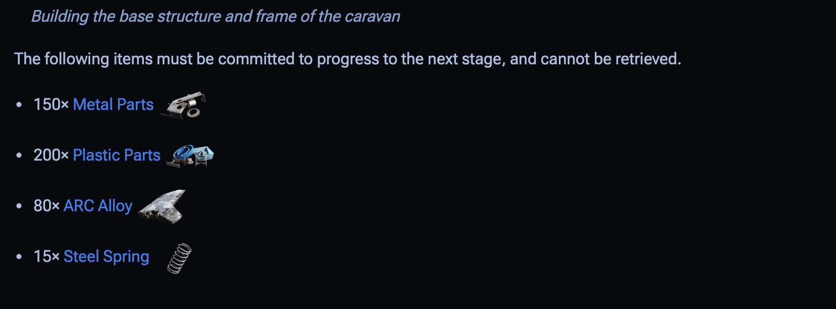 Arc Raiders - Expedition Materials