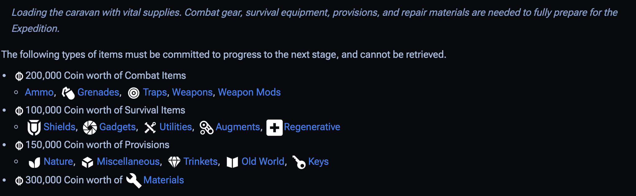 Arc Raiders - Expedition Materials